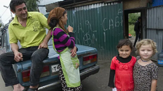 Migrant familiy in Russia