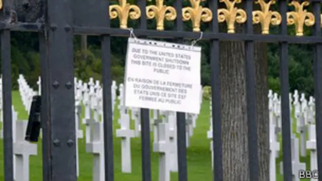 Cementerio cerrado por el cierre parcial del gobierno estadounidense