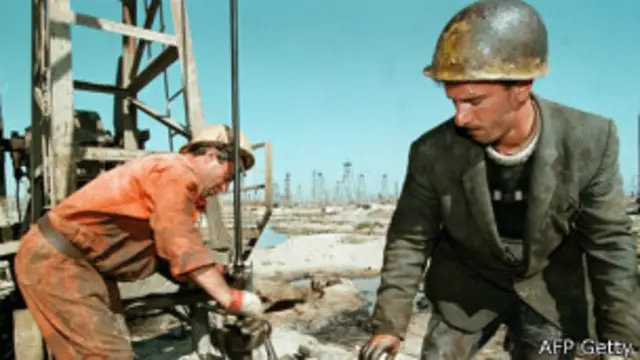 Oil workers