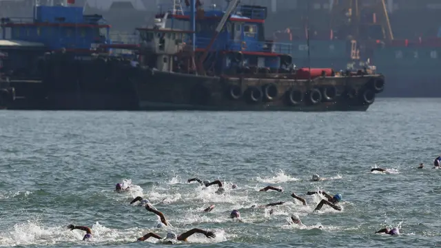 विक्टोरिया हार्बर, हॉन्गकॉन्ग, तैराक, न्यू वर्ल्ड हार्बर रेस