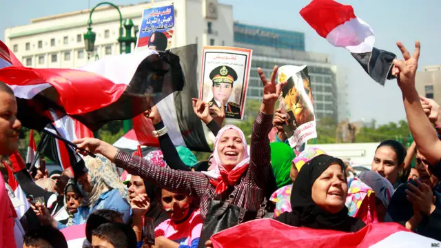 سمحت قوات الأمن لأعداد من المتظاهرين الذين توافدوا يحملون أعلام مصر و صورة الفريق عبدالفتاح السيسي بالدخول، بعد إخضاعهم للتفتيش الذاتي ومرورهم عبر البوابات الإلكترونية.