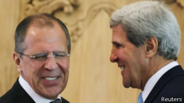 جان کری و سرگی لاوروف وزرای خارجه آمریکا و روسیه امروز در اندونزی دیدار کردند