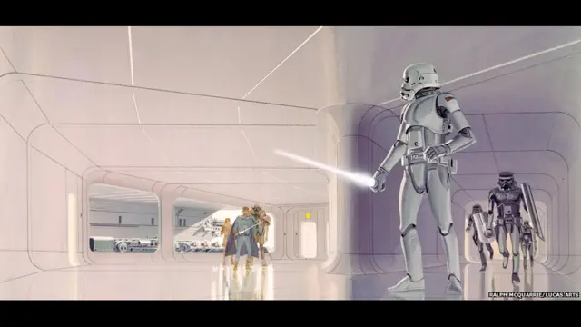 Um dos artistas que trabalharam no filme original foi Ralph McQuarrie, cuja influência sobre o aspecto final do filme pode ser vistaqual a melhor site de apostascada uma das sequências finalizadas por ele. (Ralph McQuarrie: Stormtrooper armado no planeta prisão Alderaan. Conceitoqual a melhor site de apostasarte criado para Guerra nas Estrelas: Uma nova esperança)