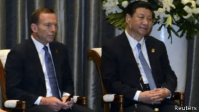 澳大利亚总理阿博特与中国国家主席习近