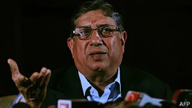 ඉන්දීය ක්‍රිකට් පාලක මණ්ඩලයේ සභාපති එන් ශ්‍රීනිවාසන්