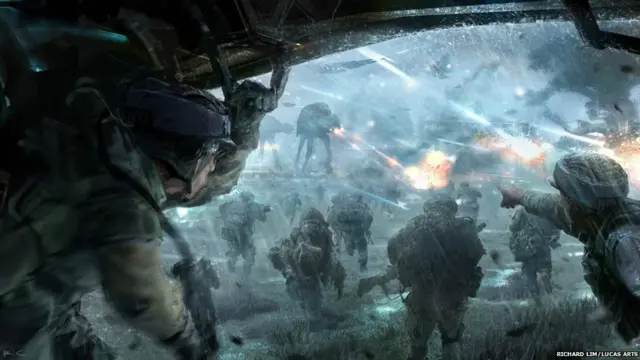 Richard Lim: Rebel Troopers. Concept art for Star Wars First Assault proposed video game 