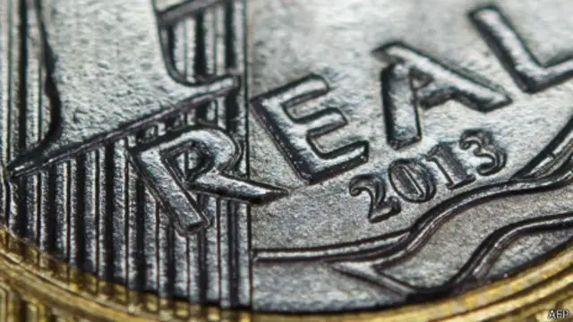 Moeda de um real de 2013. Foto: AFP