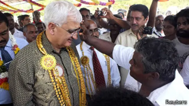 Salman Khurshid in Jaffna (file photo)
