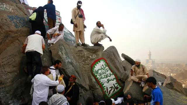 मुस्लिम तीर्थयात्री, हज, अल नूर पहाड़, मक्का