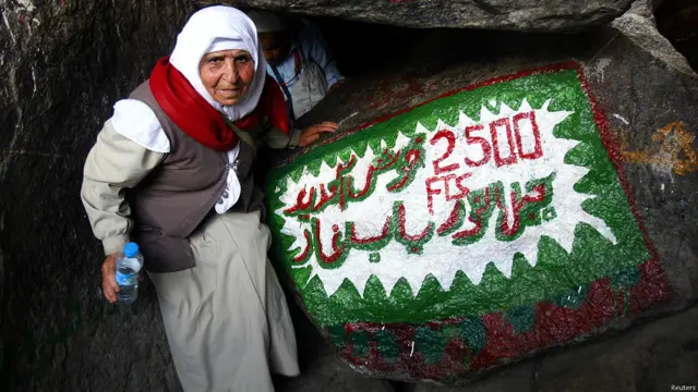 मुस्लिम तीर्थयात्री, हज, अल नूर पहाड़, मक्का