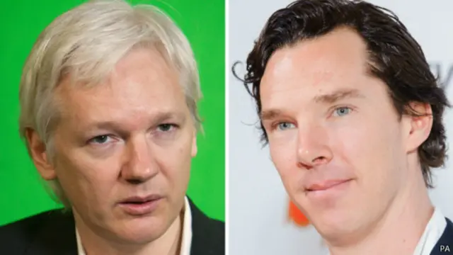 Assange e Cumberbatch | Foto: PA