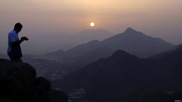 मुस्लिम तीर्थयात्री, हज, अल नूर पहाड़, मक्का