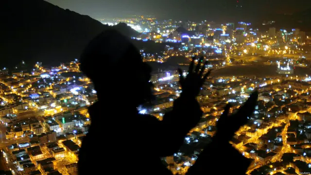 मुस्लिम तीर्थयात्री, हज, अल नूर पहाड़, मक्का