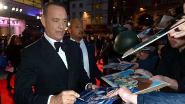 汤姆·汉克斯在伦敦电影节开幕式上