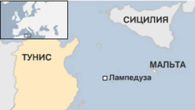 Карта острова Лампедуза