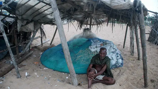 तटीय इलाक़ों में मछली मारने के काम को पूरी तरह रोक दिया गया है.