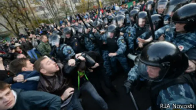 Стычка с ОМОНом в Бирюлеве