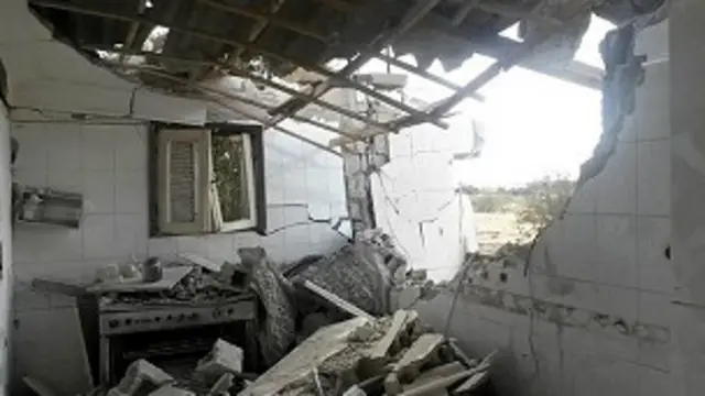 Casa después de un ataque