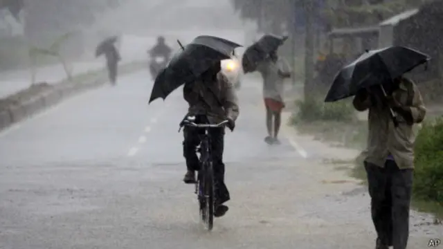Chuvas fortes na Índia. Foto: AP