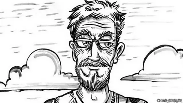 Caricatura de John McAFee