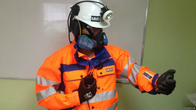 Chaqueta inteligente para la minería