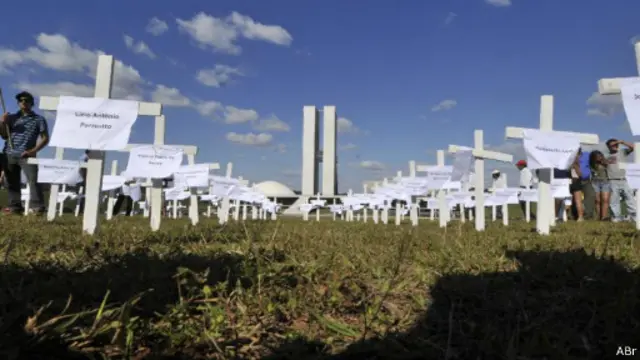 Protesto contra o trabalho escravo