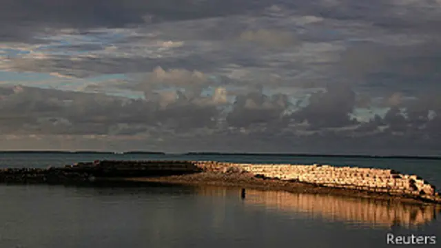 基里巴斯的部分土地已經因海平面上升而被海水淹沒。