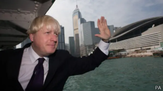 聞名的倫敦金髮市長Boris Johnson