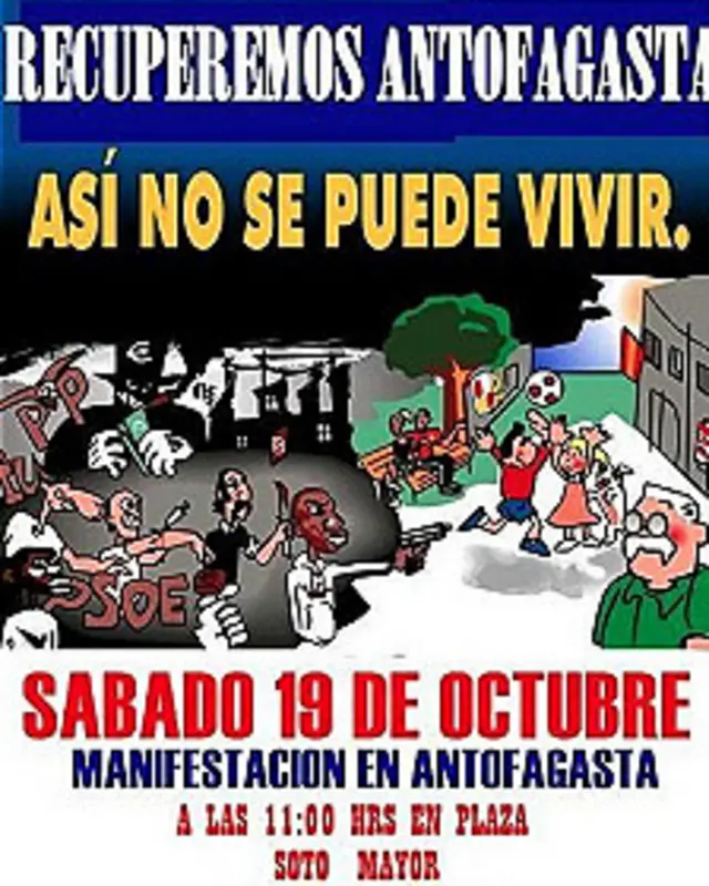 Cartel de convocatoria a la protesta