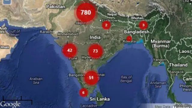 ’سیف سٹی‘ نامی اس ویب سائٹ پر کوئی بھی شخص دنیا کے کسی بھی حصّے سے رپورٹ کر سکتا ہے۔