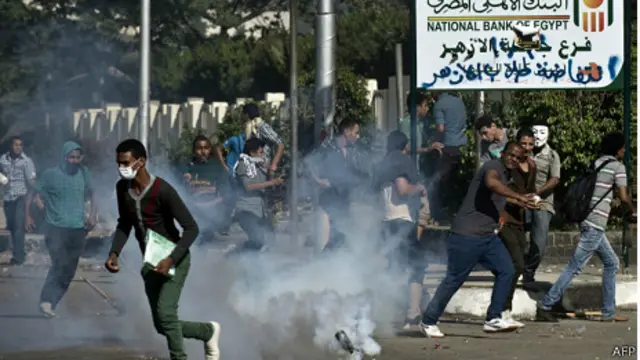 لقطات ارشيفية لاحتجاجات في جامعة الأزهر
