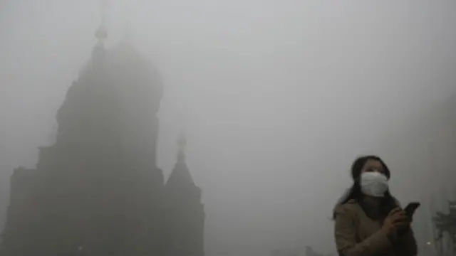 哈爾濱出現霧霾天氣
