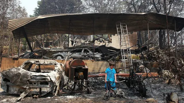 Afectados por el fuego en Australia