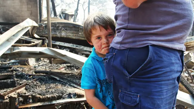 Afectados por el fuego en Australia