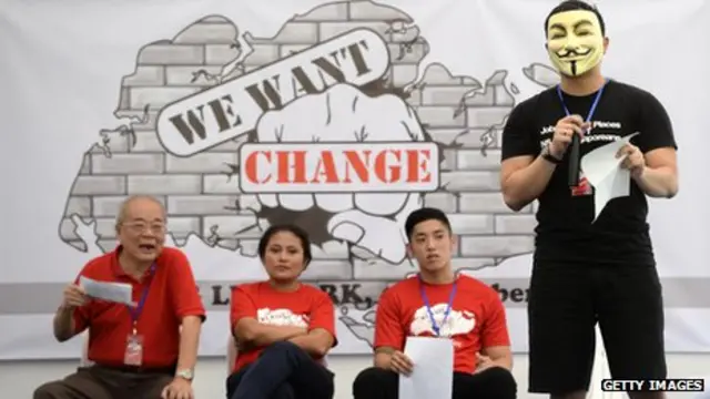 Diễn giả ở góc diễn giả tại Singapore