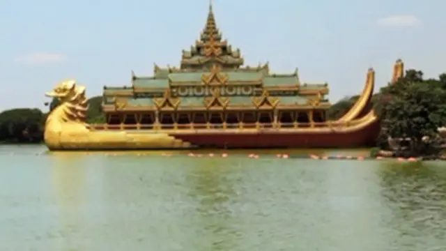 仰光有历史悠久、金碧辉煌的佛塔