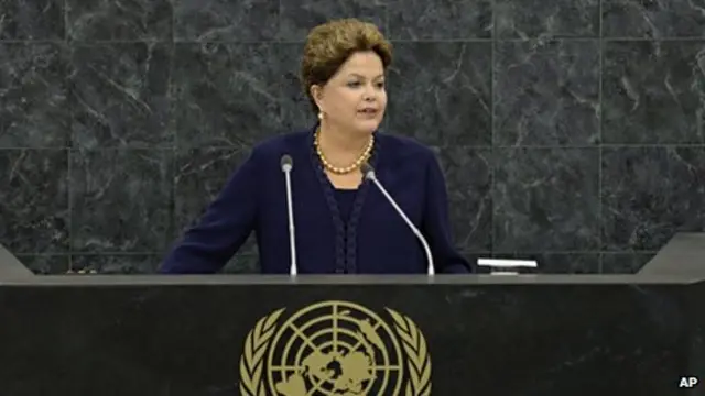 دیلما روسف، رئیس جمهوری برزیل، در سازمان ملل گفت که برای حفاظت از کشورش اقداماتی انجام خواهد داد