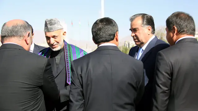 بازدید حامد کرزی از تاجیکستان