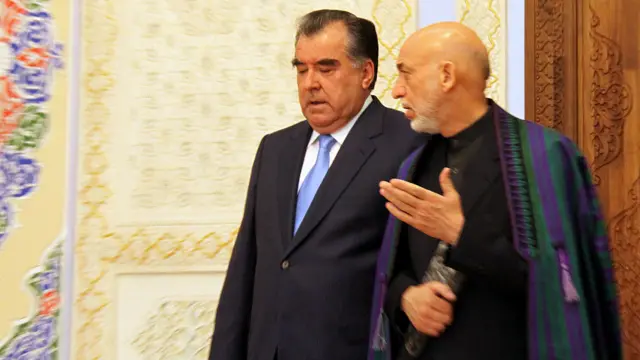بازدید حامد کرزی از تاجیکستان