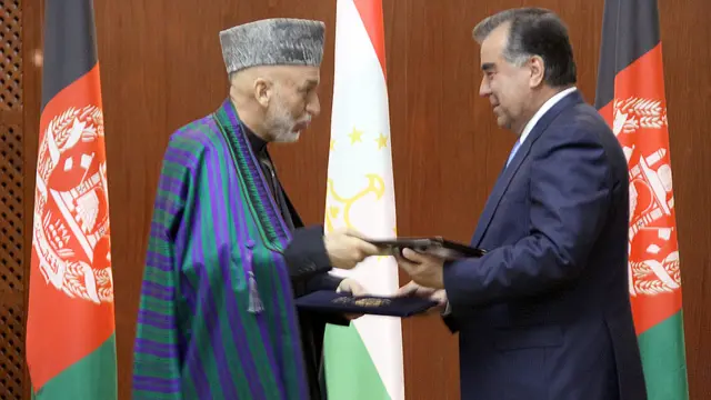 بازدید حامد کرزی از تاجیکستان