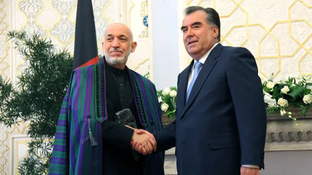 بازدید حامد کرزی از تاجیکستان