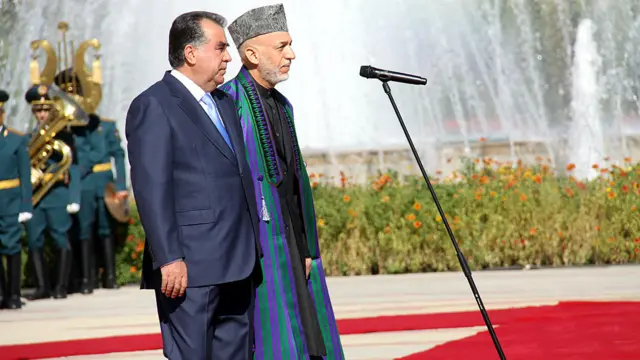 بازدید حامد کرزی از تاجیکستان