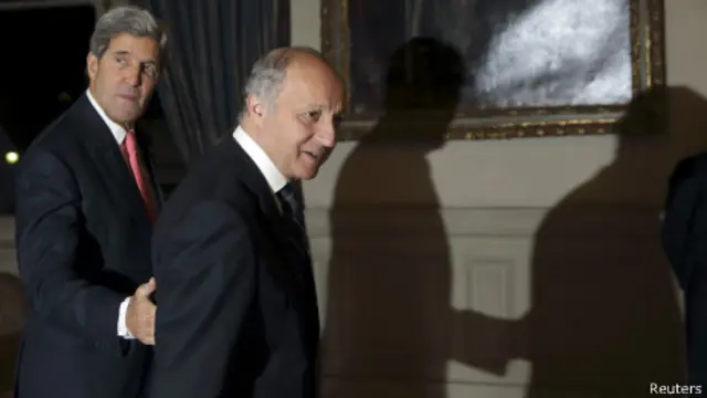 جان کری و لوران فابیو، وزرای خارجه آمریکا و فرانسه صبح روز سه‌شنبه دیدار کردند