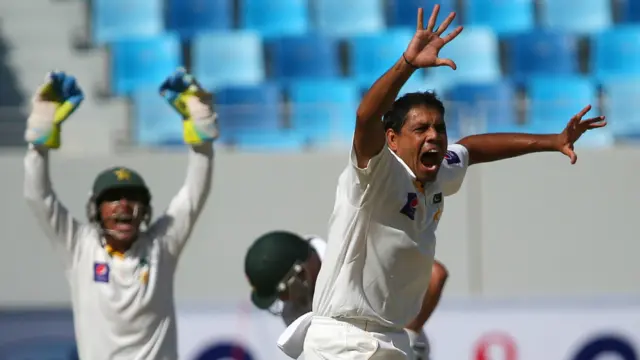 سپنر ذوالفقار بابر نے ایلویرو پیٹرسن کو آؤٹ کر پاکستانکو پہلی کامیابی دلائی