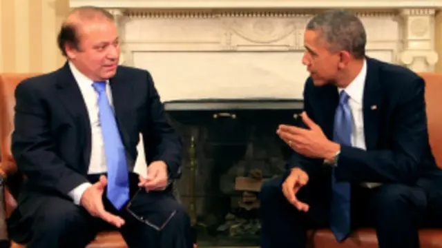 لومړي وزیر میا نوازشریف له ولسمشر اوباما سره سپینه ماڼۍ کې ولیدل.