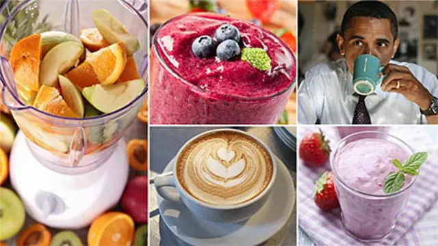 Café e vitaminas de frutas (arquivo)