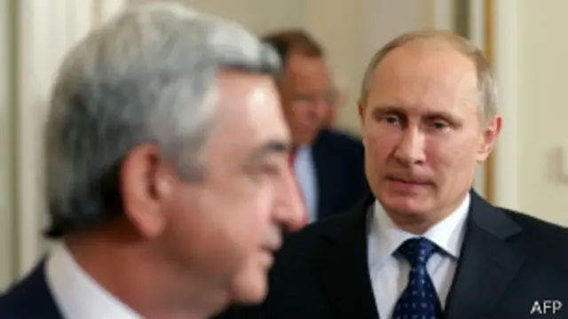 Владимир Путин и Серж Саргсян в Ново-Огарево 3 сентября 2013 года