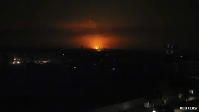 Suasana Kota Damaskus ketika serangan artileri kelompok pemberontak.