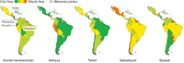 100 qadın, latın amerikası xəritəsi