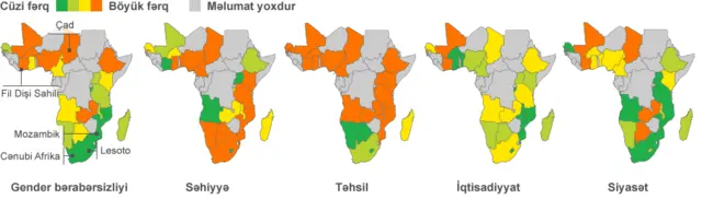 100 qadın, Sub-Sahara Afrikası xəritəsi